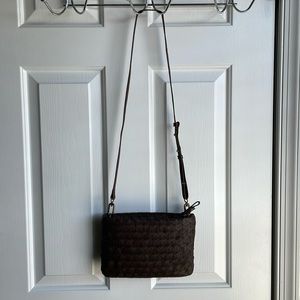 Madewell NEW with tags woven leather puff bag